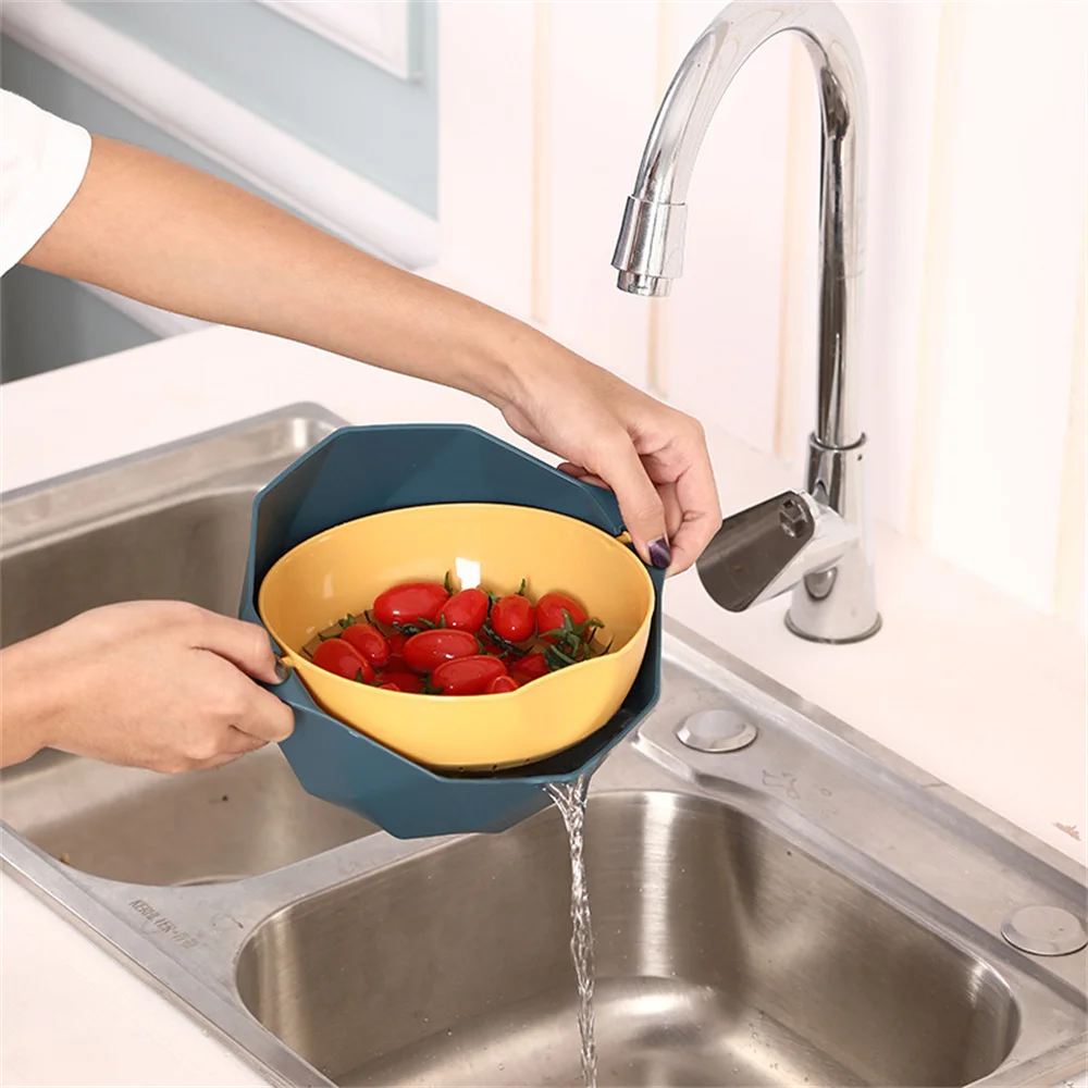 Plastic Drain Baskets Save Time And Effort Multifunctional Double Draining Basket Round Rotating Large Washing Holder Convenient
Plastic Drain Baskets Save Time And Effort Multifunctional Double Draining Basket Round Rotating Large Washing Holder Convenient
