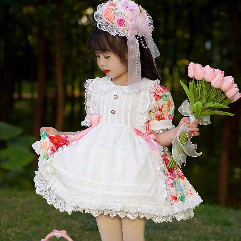 Детское платье принцессы в стиле "Лолита", белая блузка с коротким рукавом и цветочным принтом, юбка, летняя праздничная одежда, модное платье
Детское платье принцессы в стиле "Лолита", белая блузка с коротким рукавом и цветочным принтом, юбка, летняя праздничная одежда, модное платье
