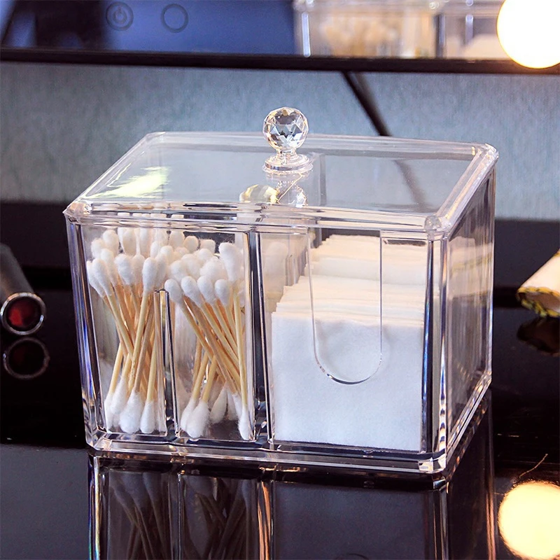 New Acrylic Cotton Swab Makeup Box Portable Clear Make Up Container Cotton Pad Holder Cosmetics Organizer Storage Box
New Acrylic Cotton Swab Makeup Box Portable Clear Make Up Container Cotton Pad Holder Cosmetics Organizer Storage Box