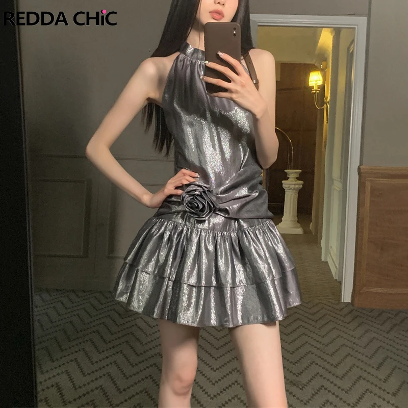 REDDACHiC серебряное металлическое вечернее платье для женщин цельный сексуальный блестящий воротник с рюшами облегающее коктейльное платье мини Клубная одежда
REDDACHiC серебряное металлическое вечернее платье для женщин цельный сексуальный блестящий воротник с рюшами облегающее коктейльное платье мини Клубная одежда