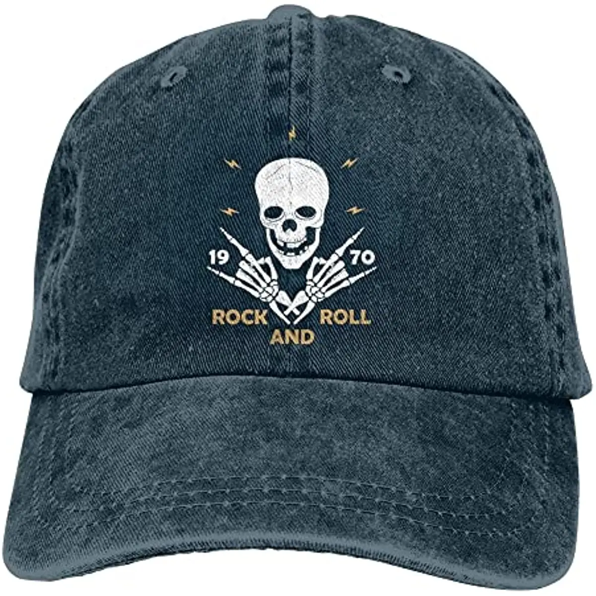 Rock and Roll Skull Baseball Cap Skull Snapback Hats Unisex Adjustable Washed Cotton Denim Cap for Men and Women Casual
Rock and Roll Skull Baseball Cap Skull Snapback Hats Unisex Adjustable Washed Cotton Denim Cap for Men and Women Casual