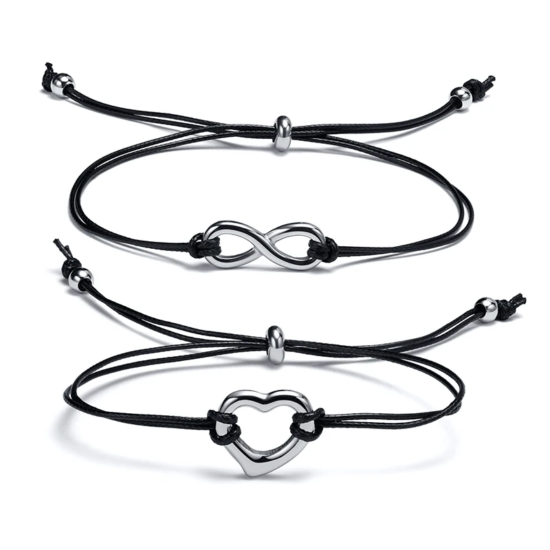 Infinity Love Charm Couple Bracelets for Women,Love Friendship BFF Gifts Jewelry,Handmade Braided Black Rope Adjustable
Infinity Love Charm Couple Bracelets for Women,Love Friendship BFF Gifts Jewelry,Handmade Braided Black Rope Adjustable