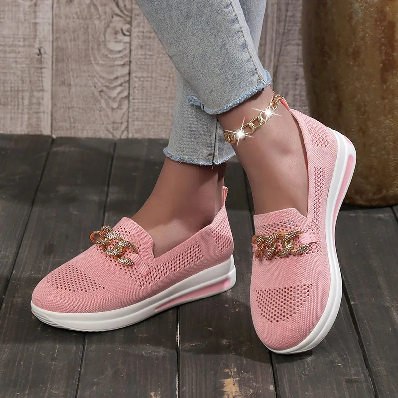 Women's Vulcanized Shoes 2023 Summer New Solid Flat Shoes Chain Breathable Comfortable Casual Shoes Plus Size 36-43
Women's Vulcanized Shoes 2023 Summer New Solid Flat Shoes Chain Breathable Comfortable Casual Shoes Plus Size 36-43
