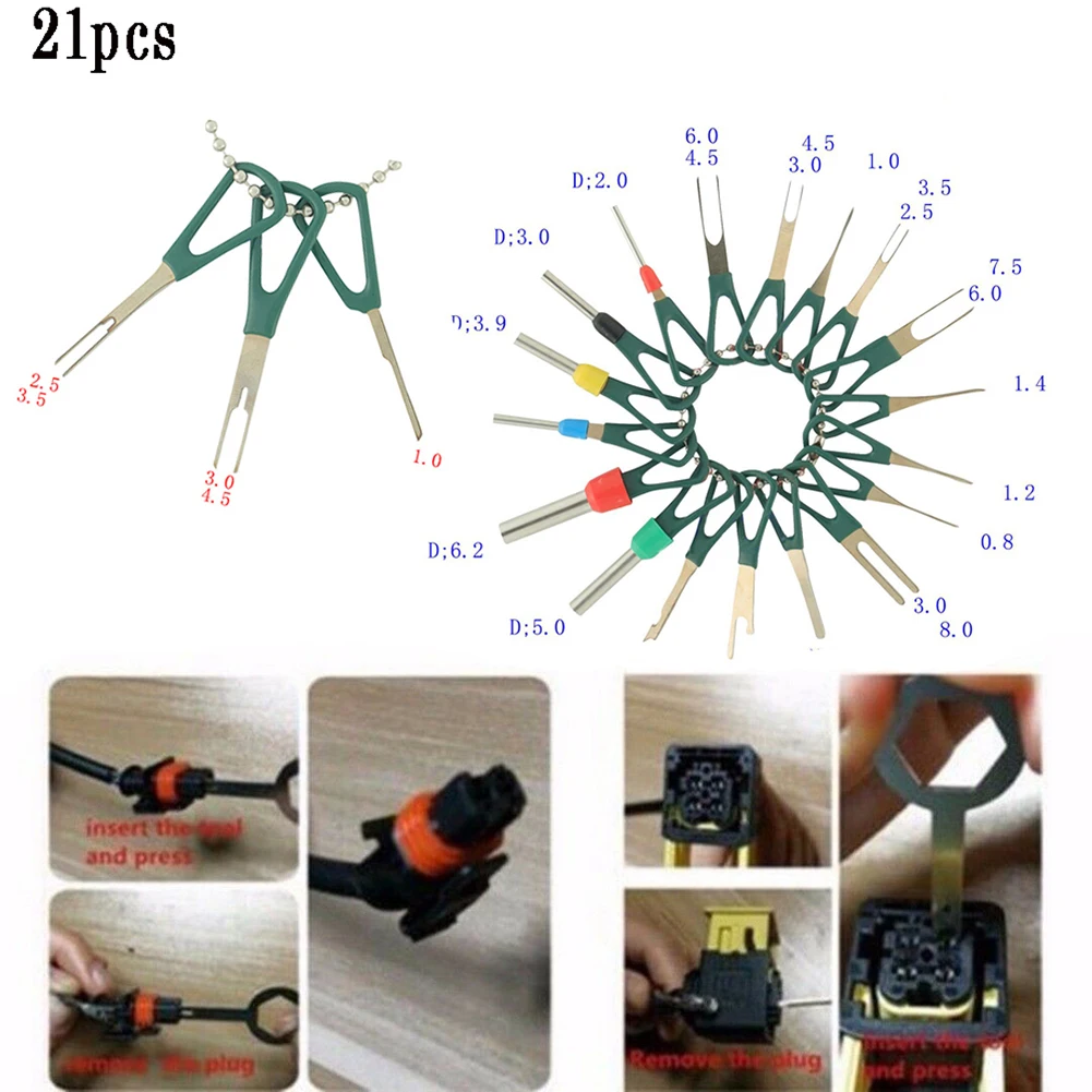 Useful High Quality Hot Sales New Durable Terminal Removal Tool 21Pcs Wire Connector Extractor Mechanical Repair
Useful High Quality Hot Sales New Durable Terminal Removal Tool 21Pcs Wire Connector Extractor Mechanical Repair