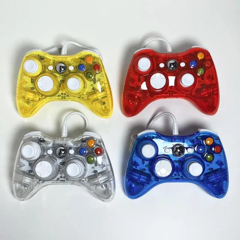 

For Xbox 360 Transparent Gamepad Wired Game Controller Joypad Video Game PC Joystick Gamepad Console Game Accessory Gifts