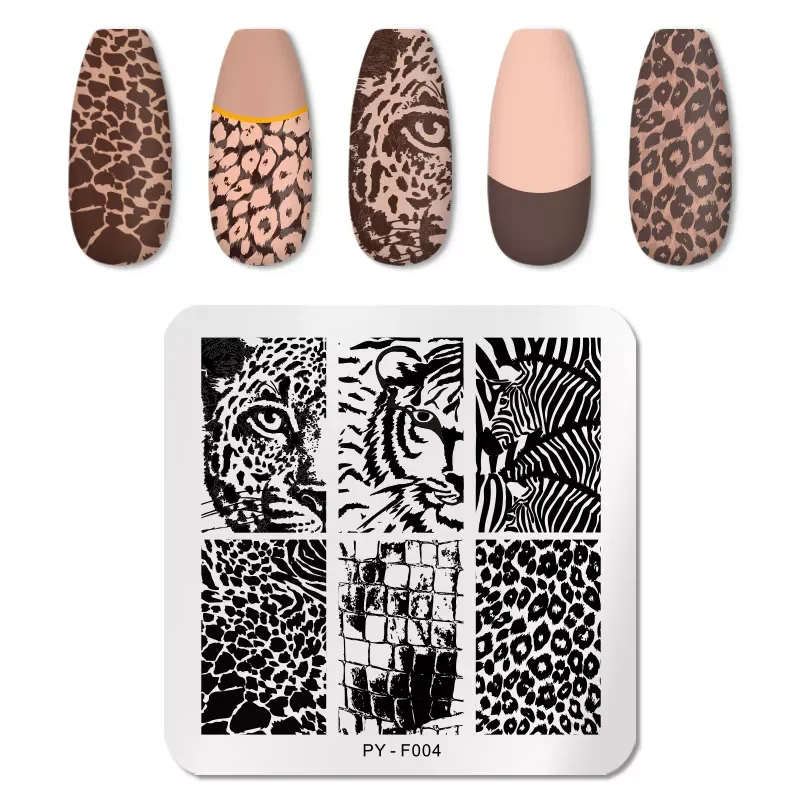 2023NEW PICT YOU 6cm * 6cm Square Leopard Nail Stamping Plates Animal Patterns Stencil Tools Stainless Steel Nail Art Stamp Desi
2023NEW PICT YOU 6cm * 6cm Square Leopard Nail Stamping Plates Animal Patterns Stencil Tools Stainless Steel Nail Art Stamp Desi