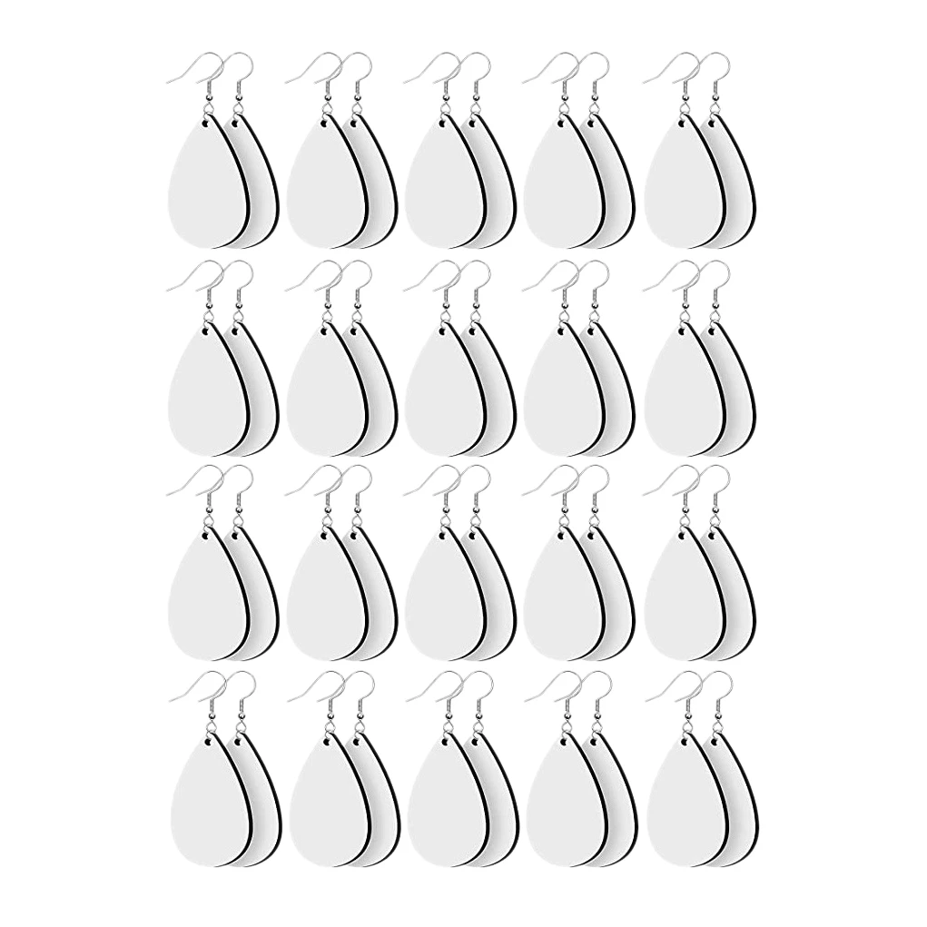 40 Pieces Sublimation Blank Earrings, Sublimation Printing Earrings Unfinished Teardrop Heat Transfer Earring Pendant
40 Pieces Sublimation Blank Earrings, Sublimation Printing Earrings Unfinished Teardrop Heat Transfer Earring Pendant