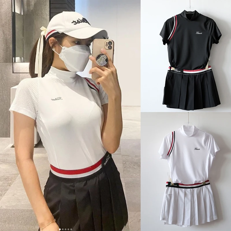 New golf clothing women's short sleeved T-shirt breathable, fast drying and light proof Golf skirt women's Golf suit
New golf clothing women's short sleeved T-shirt breathable, fast drying and light proof Golf skirt women's Golf suit
