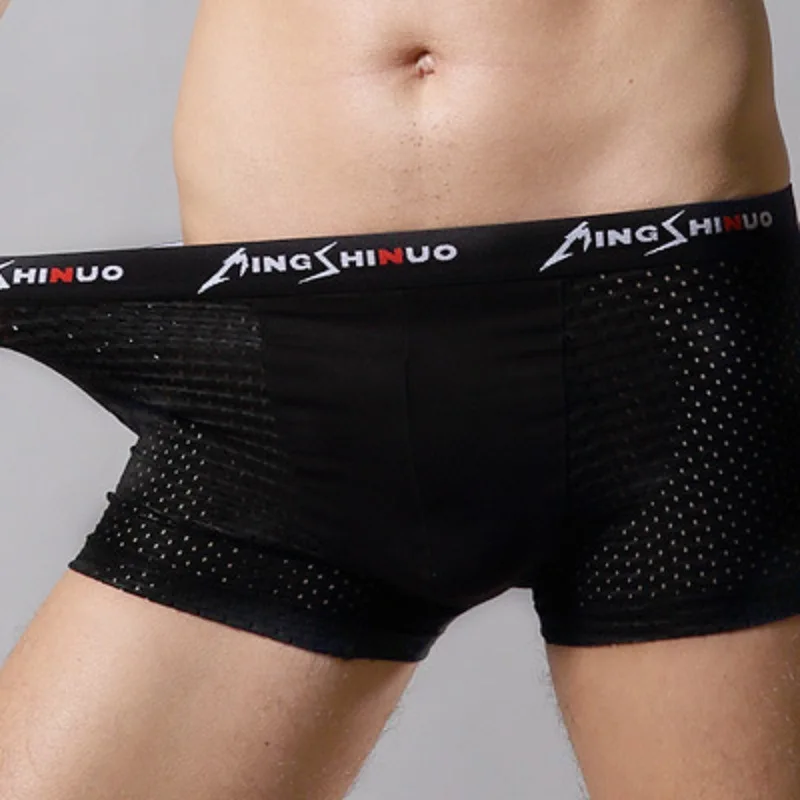 Men's Mesh Boxer Briefs Sexy U Convex Panties Breathable Underwear Trunks Shorts Graphene Elastic Skin-Friendly Underpants
Men's Mesh Boxer Briefs Sexy U Convex Panties Breathable Underwear Trunks Shorts Graphene Elastic Skin-Friendly Underpants
