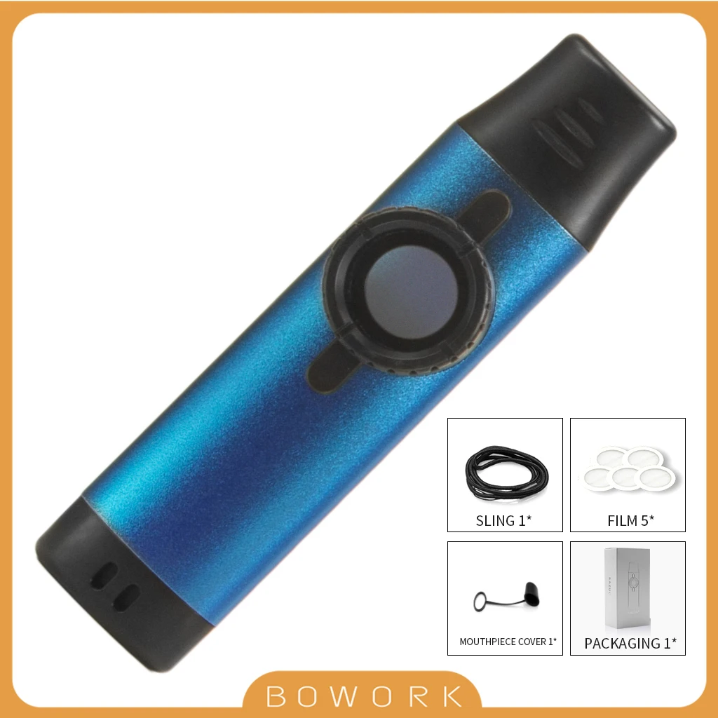 

Blue Aluminum Kazoo Flute Mouth Blowing Musical Instrument Music Lover Tool Beginner Kazoo Flute Woodwind Instrument Kid Student