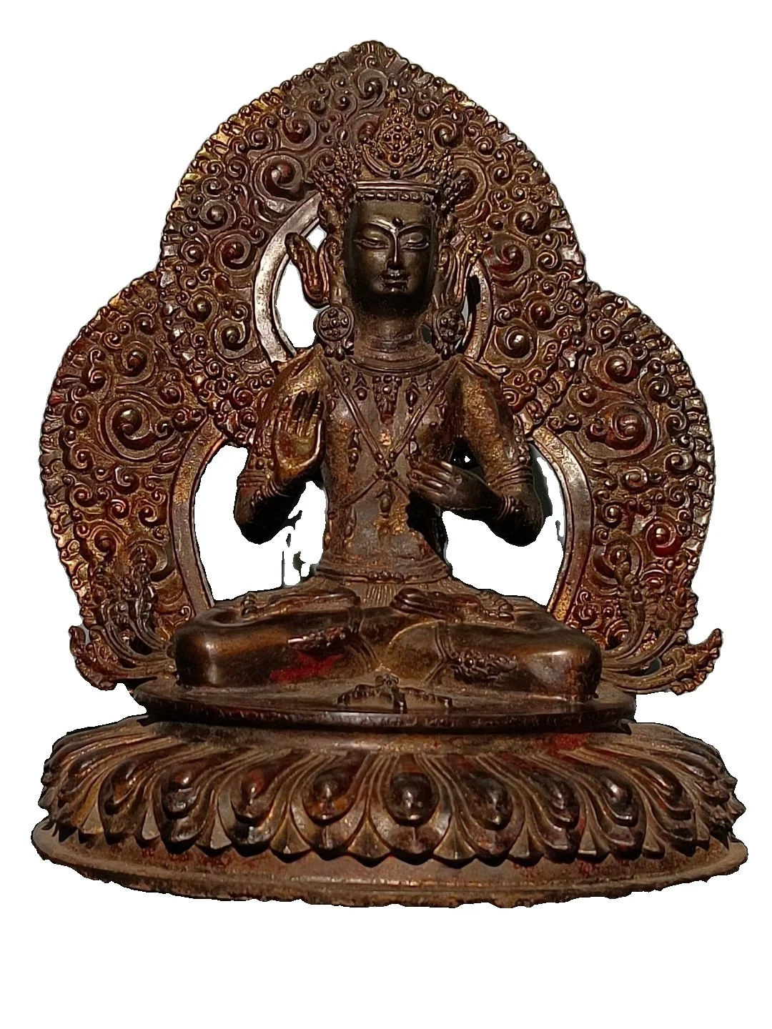 LAOJUNLU Pure Bronze Buddha Statue A Statue Of The Bodhisattva King Of Jizo Respectfully Enshrined In Zhaocai Town House
LAOJUNLU Pure Bronze Buddha Statue A Statue Of The Bodhisattva King Of Jizo Respectfully Enshrined In Zhaocai Town House