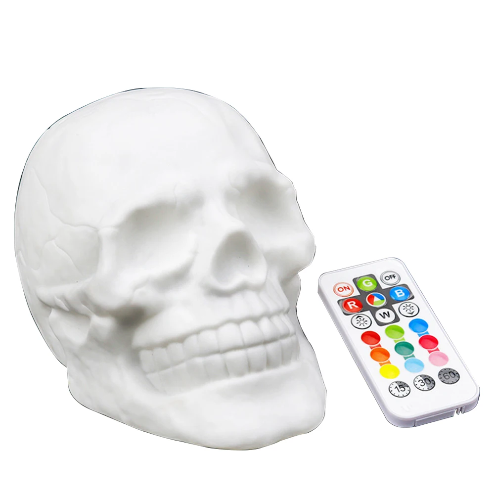 USB Charging Night Light Gift Atmosphere LED Patting Halloween Decoration Kids Home Remote Control Party Colorful Skull Head
USB Charging Night Light Gift Atmosphere LED Patting Halloween Decoration Kids Home Remote Control Party Colorful Skull Head