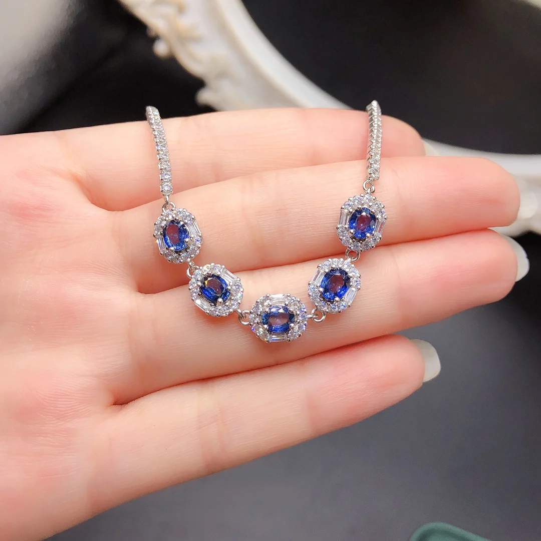 Natural Sri Lanka Sapphire New Luxury 925 Sterling silver High definition Bracelet Ladies Color beautiful exquisite free mail
Natural Sri Lanka Sapphire New Luxury 925 Sterling silver High definition Bracelet Ladies Color beautiful exquisite free mail