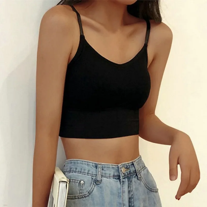 Women's Sexy Seamless Crop Tops Sports Bra Tube Top Camisole With Removable Padded Underwear Female Tank Top
Women's Sexy Seamless Crop Tops Sports Bra Tube Top Camisole With Removable Padded Underwear Female Tank Top