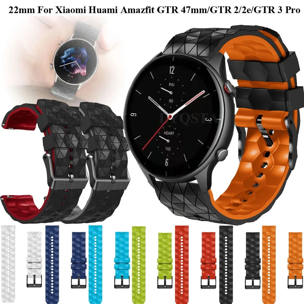 

22mm Smart Watchband For Amazfit GTR 3 Pro GTR 2 eSIM Silicone Bracelet Strap For Huami Amazfit GTR3/2/2e/47mm/Stratos 3 2 2S