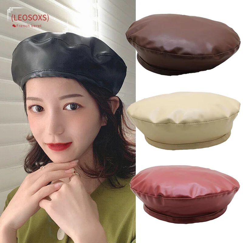 Vintage French Beret Cap for Women Leather Berets Wool Autumn Winter Street Style Plain Cap Wool Warm Girl's Beanie Hat Caps
Vintage French Beret Cap for Women Leather Berets Wool Autumn Winter Street Style Plain Cap Wool Warm Girl's Beanie Hat Caps