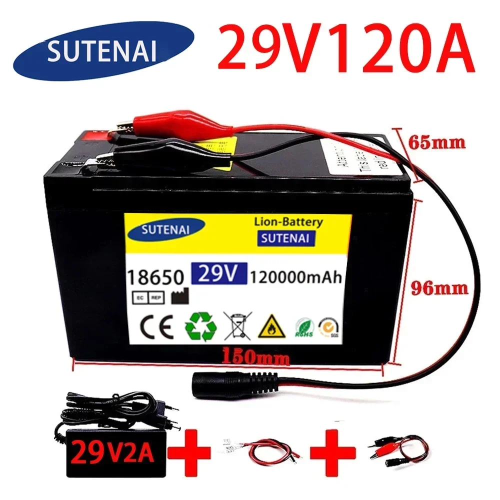 29v 120A Li Ion 18650 Battery Electric Vehicle Lithium Battery Pack 24V- 29V 35Ah 120Ah Built-in BMS 30A High Current 
29v 120A Li Ion 18650 Battery Electric Vehicle Lithium Battery Pack 24V- 29V 35Ah 120Ah Built-in BMS 30A High Current
