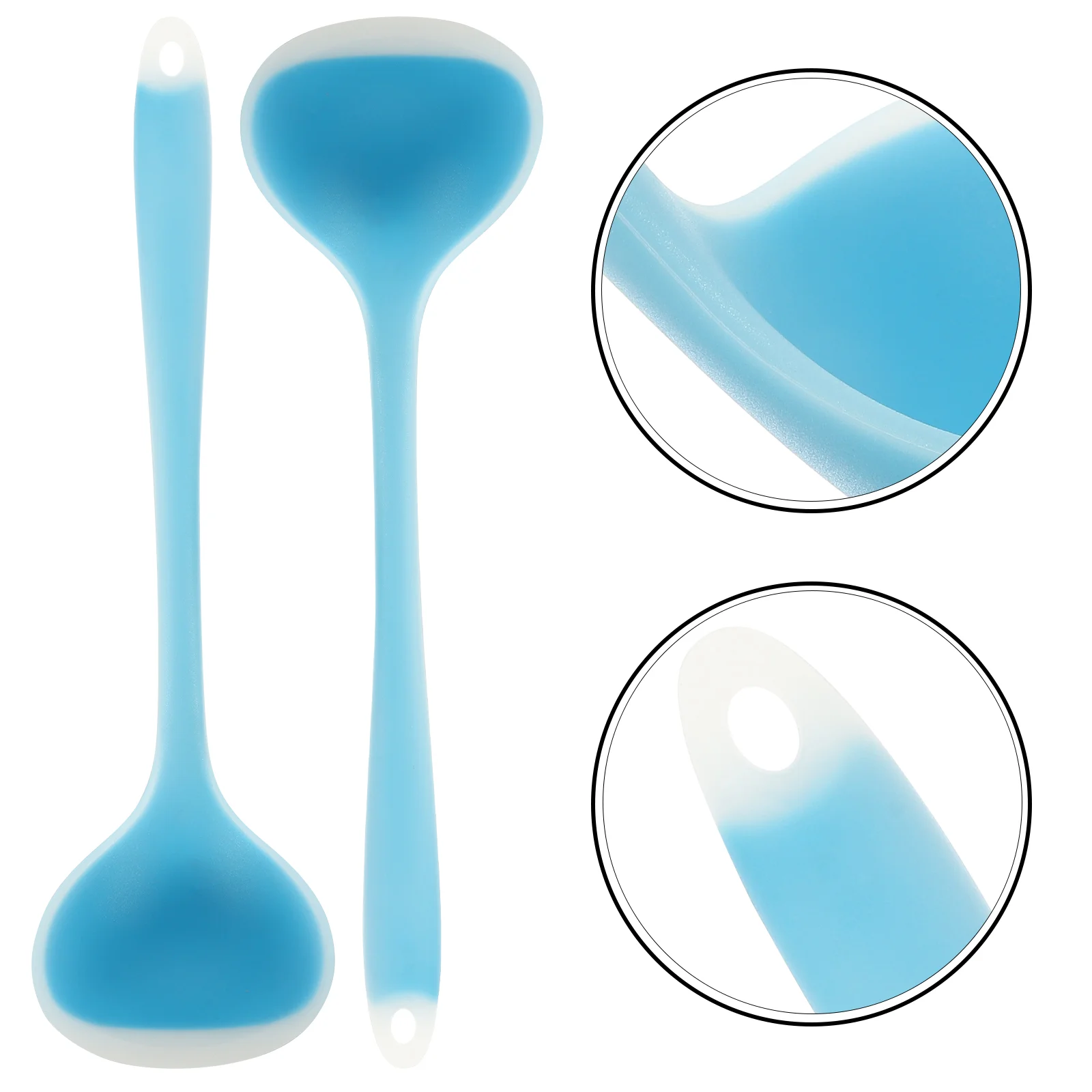 

Ladle Spoon Silicone Kitchen Cooking Serving Soup Spoons Scoop Mixing Gravy Round Ladles Portioning Sauce Stir Rice Fry