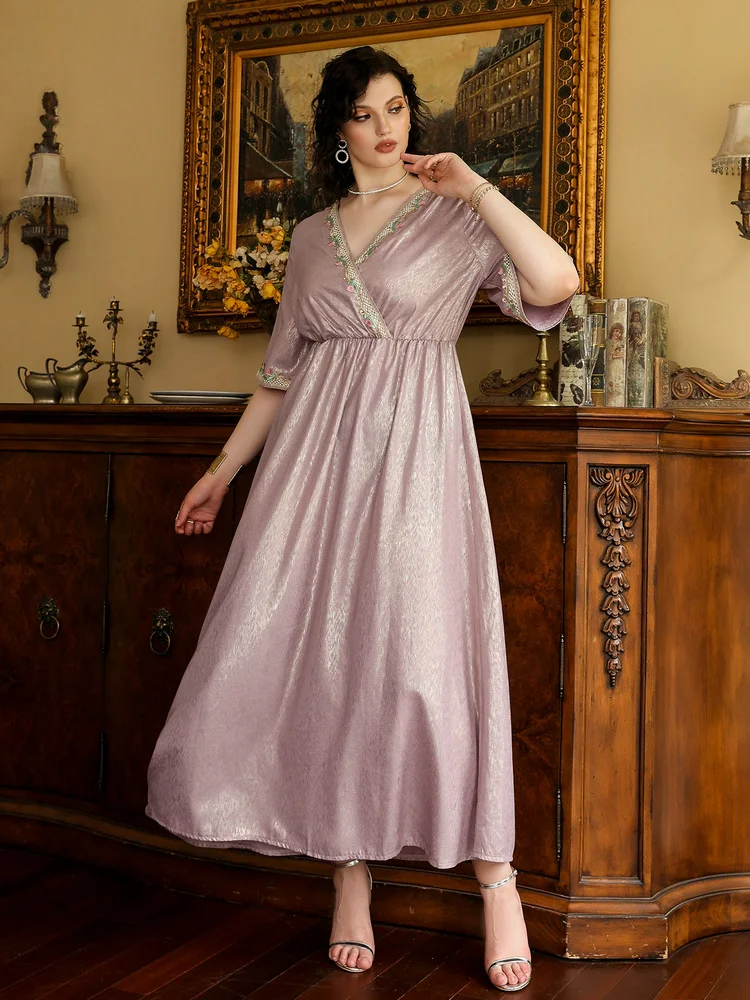 Вечернее платье большого размера на новый год 2022, вечерние платья с длинным рукавом, одежда для мусульманского фестиваля, женское Элегантно... 
Вечернее платье большого размера на новый год 2022, вечерние платья с длинным рукавом, одежда для мусульманского фестиваля, женское Элегантно...