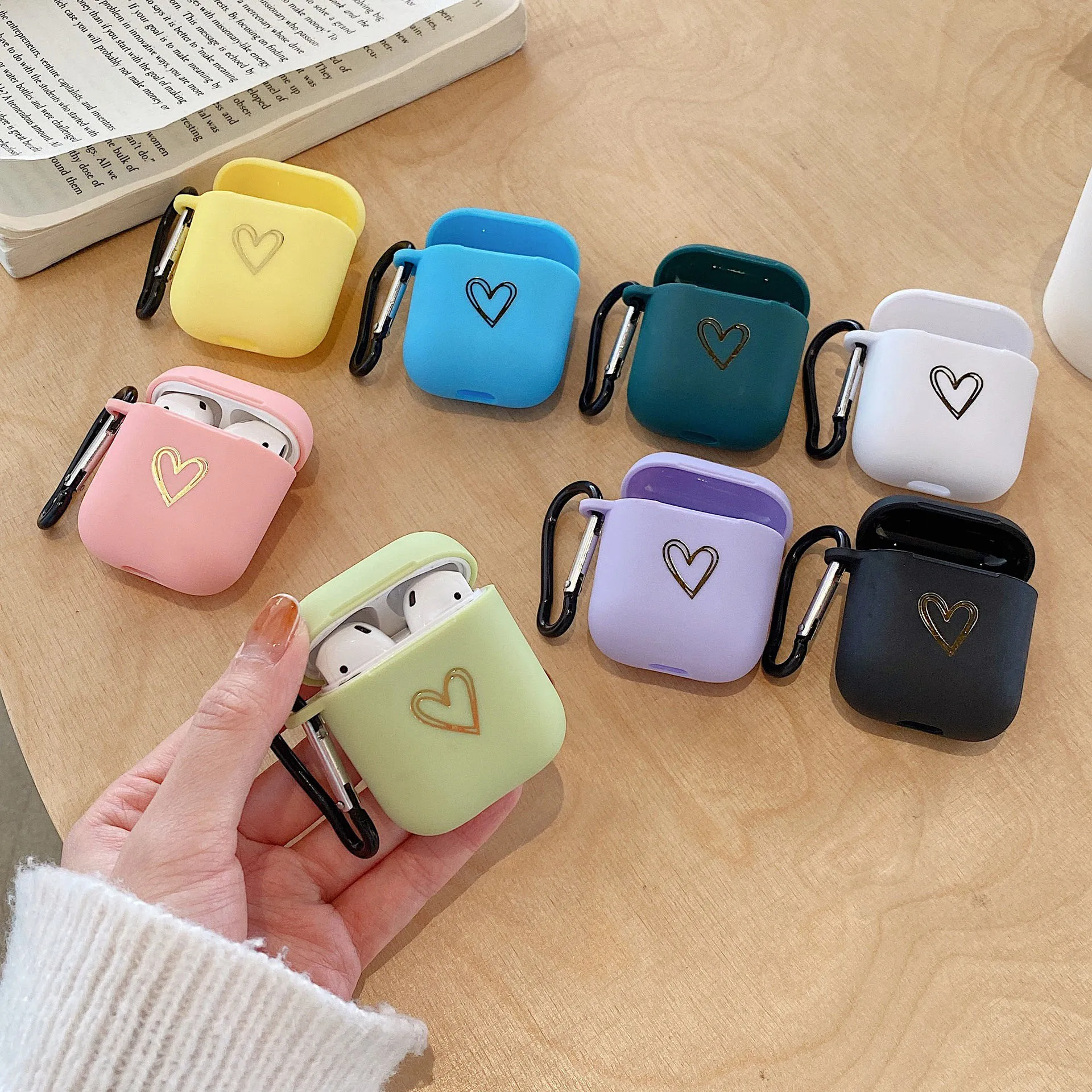 Fashion Cute Love Frosted For Apple Airpods 1 2 3 Bluetooth Headphones Protective Case With Climbing Buckle For AirPods Pro Case
Fashion Cute Love Frosted For Apple Airpods 1 2 3 Bluetooth Headphones Protective Case With Climbing Buckle For AirPods Pro Case