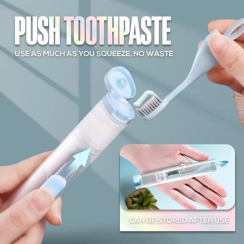 Portable Toothbrush Can Hold Toothpaste Storage Integrated All In One Hygienic Folding Travel Toothbrush Set Tooth Clean Tools
Portable Toothbrush Can Hold Toothpaste Storage Integrated All In One Hygienic Folding Travel Toothbrush Set Tooth Clean Tools