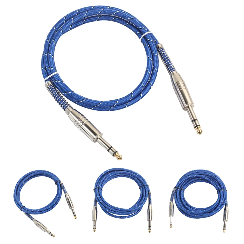 6.35mm to 6.35mm Audio Cable Male to Male For Electric Guitar Mixer Stereo Cable, Blue+Silver
6.35mm to 6.35mm Audio Cable Male to Male For Electric Guitar Mixer Stereo Cable, Blue+Silver