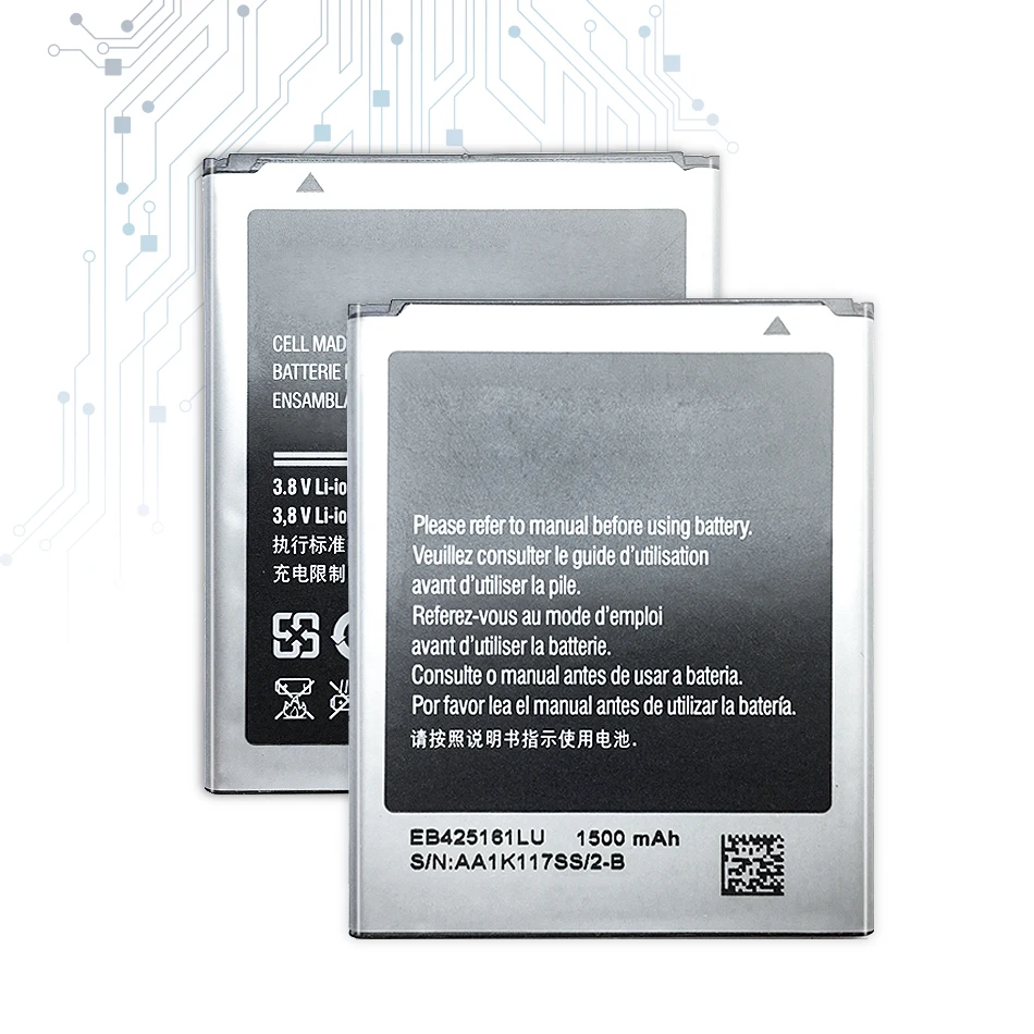 Аккумулятор EB425161LU для Samsung SM-J105H J1MINI S7562 S7572 S7580 I739 I759 I669 I8160 J1 MINI GALAXY Ace 2, аккумулятор 1500 мАч
Аккумулятор EB425161LU для Samsung SM-J105H J1MINI S7562 S7572 S7580 I739 I759 I669 I8160 J1 MINI GALAXY Ace 2, аккумулятор 1500 мАч