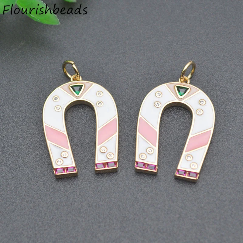 Personality Creative U Shaped Gold Plated Enamel Crystal Zircon Earrings Charms DIY Necklace Jewelry Fendings Wholesale
Personality Creative U Shaped Gold Plated Enamel Crystal Zircon Earrings Charms DIY Necklace Jewelry Fendings Wholesale