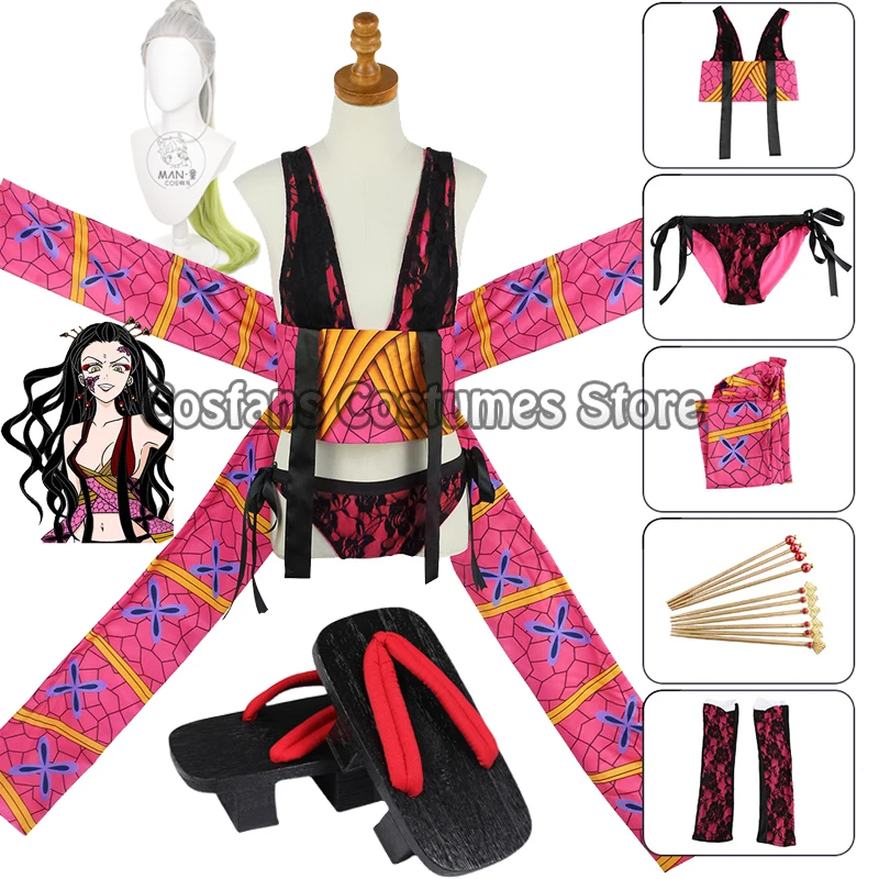 Anime Demon Slayer/Kimetsu no Yaiba Daki Battle Uniform Tops+pants+ribbon+hairpin*5 Cosplay Costume Halloween Cosplay Dress Up
Anime Demon Slayer/Kimetsu no Yaiba Daki Battle Uniform Tops+pants+ribbon+hairpin*5 Cosplay Costume Halloween Cosplay Dress Up