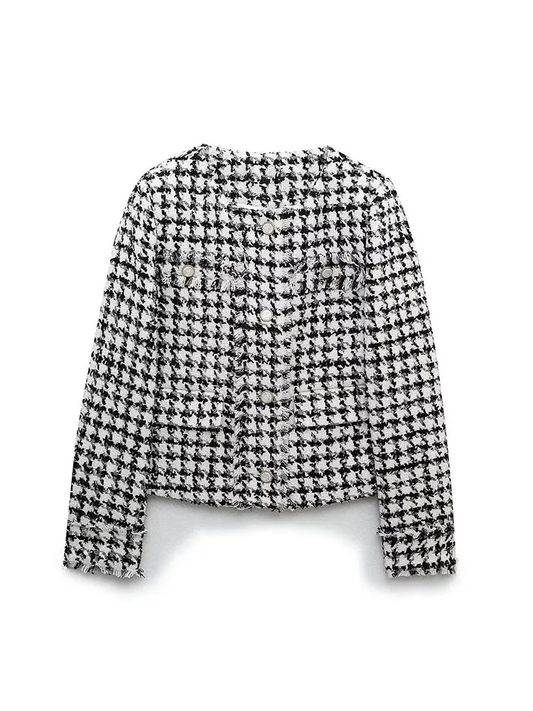 2022 autumn and winter new women's small fragrant wind fashion round collar slim fit hundred with tweed short jacket
2022 autumn and winter new women's small fragrant wind fashion round collar slim fit hundred with tweed short jacket