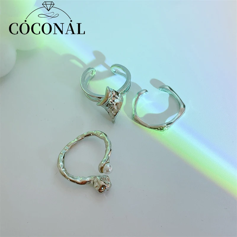 Coconal Simple Korean Style Set Ring For Women Wedding Proposal Pearl Jewelry Fashion Teen Girls Finger Rings
Coconal Simple Korean Style Set Ring For Women Wedding Proposal Pearl Jewelry Fashion Teen Girls Finger Rings