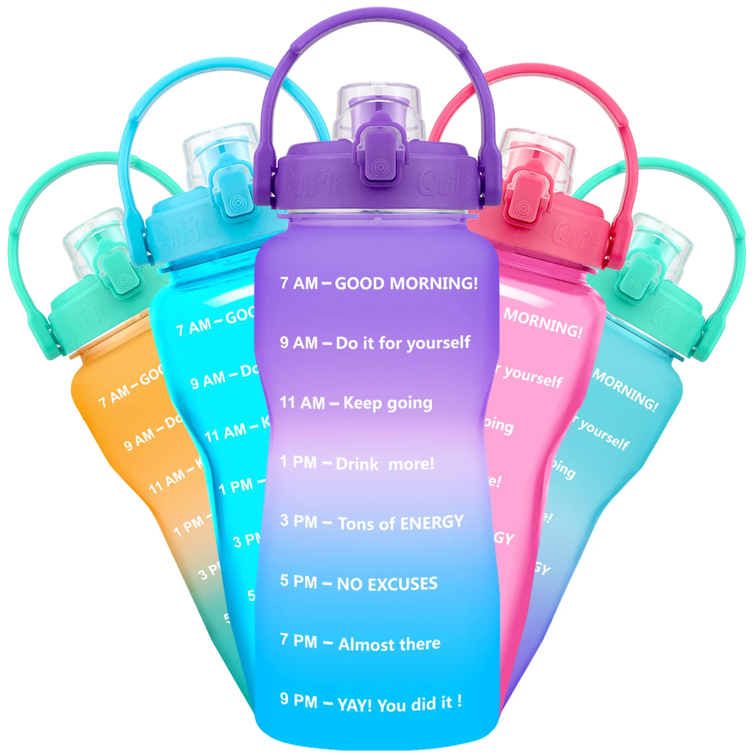BuildLife 2L 3.8L Tritan Gallon Water Bottle Flip-Flop Motivational with Time Marker BPA Free Large Capacity Leakproof No Straw
BuildLife 2L 3.8L Tritan Gallon Water Bottle Flip-Flop Motivational with Time Marker BPA Free Large Capacity Leakproof No Straw
