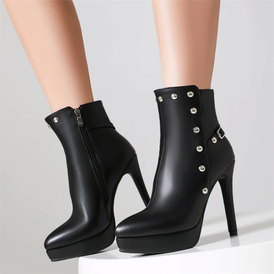 Женские ботильоны 2023, зимние сексуальные ботинки на тонком высоком каблуке, с острым носком, на платформе, с заклепками, женские ботинки, размер 45, Прямая поставка
Женские ботильоны 2023, зимние сексуальные ботинки на тонком высоком каблуке, с острым носком, на платформе, с заклепками, женские ботинки, размер 45, Прямая поставка