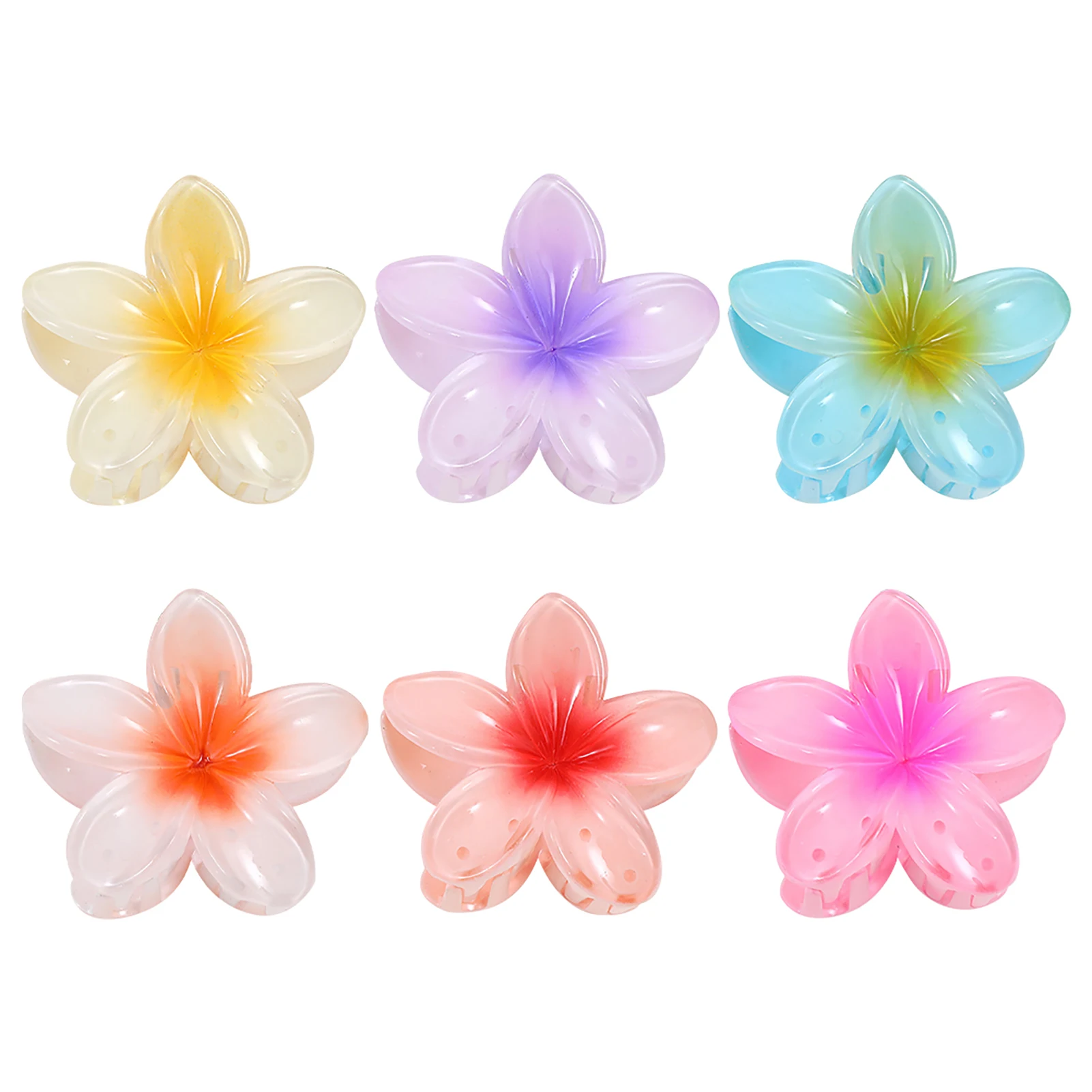 6pcs Hair Claw Beach Vacation Plastic Clip Ponytail Party Gift Fashion Accessories Strong Hold Flower Shape Durable Women Girls
6pcs Hair Claw Beach Vacation Plastic Clip Ponytail Party Gift Fashion Accessories Strong Hold Flower Shape Durable Women Girls