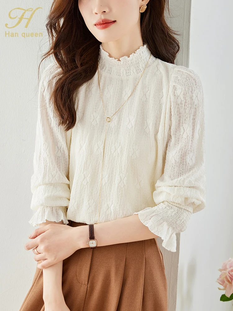 H Han Queen 2023 Autumn Blouses Women Puff Sleeve Shirts Office Work Chiffon Blouse Korean Loose Simple Basic Vintage Loose Tops
H Han Queen 2023 Autumn Blouses Women Puff Sleeve Shirts Office Work Chiffon Blouse Korean Loose Simple Basic Vintage Loose Tops