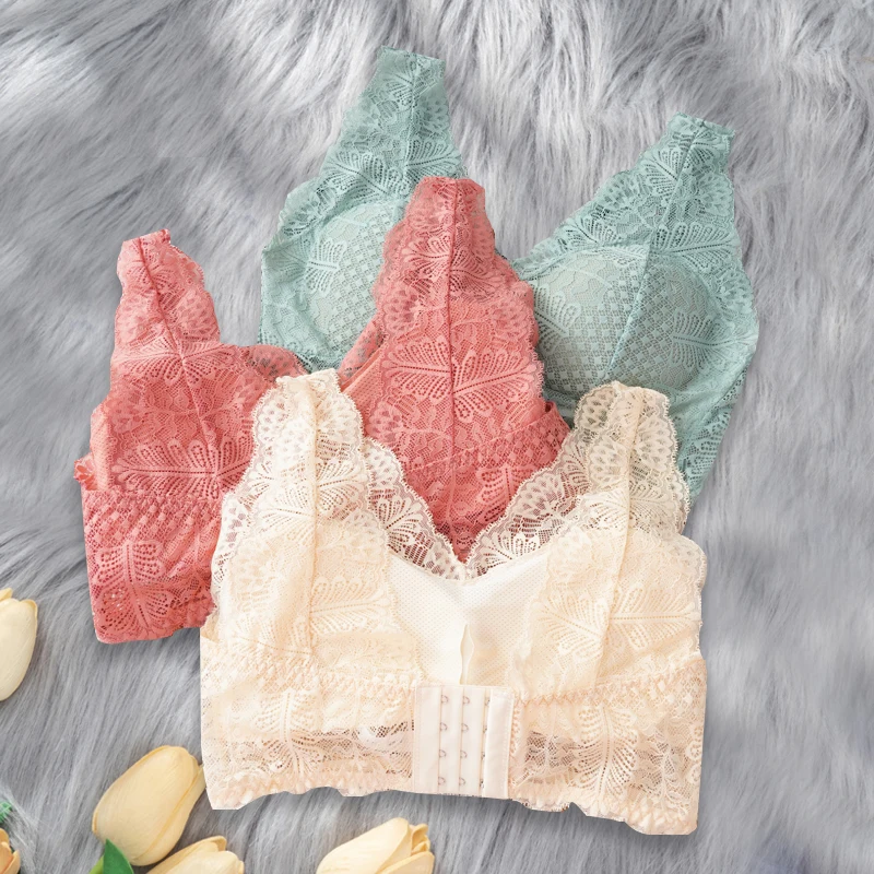 Sexy Lace Plus Size Bras for Women Push Up Women Underwear Backless Female Bralette Padding Sleep Wire FreeTops Brassiere
Sexy Lace Plus Size Bras for Women Push Up Women Underwear Backless Female Bralette Padding Sleep Wire FreeTops Brassiere