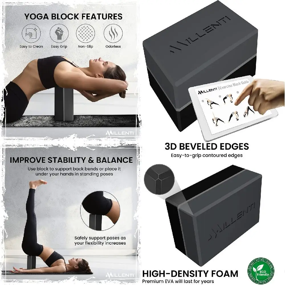 Lightweight, Premium Gray EVA Foam YBK2LGY Block with Workout Chart - Perfect for Functional Training, Home Gyms Training:128
Lightweight, Premium Gray EVA Foam YBK2LGY Block with Workout Chart - Perfect for Functional Training, Home Gyms Training:128
