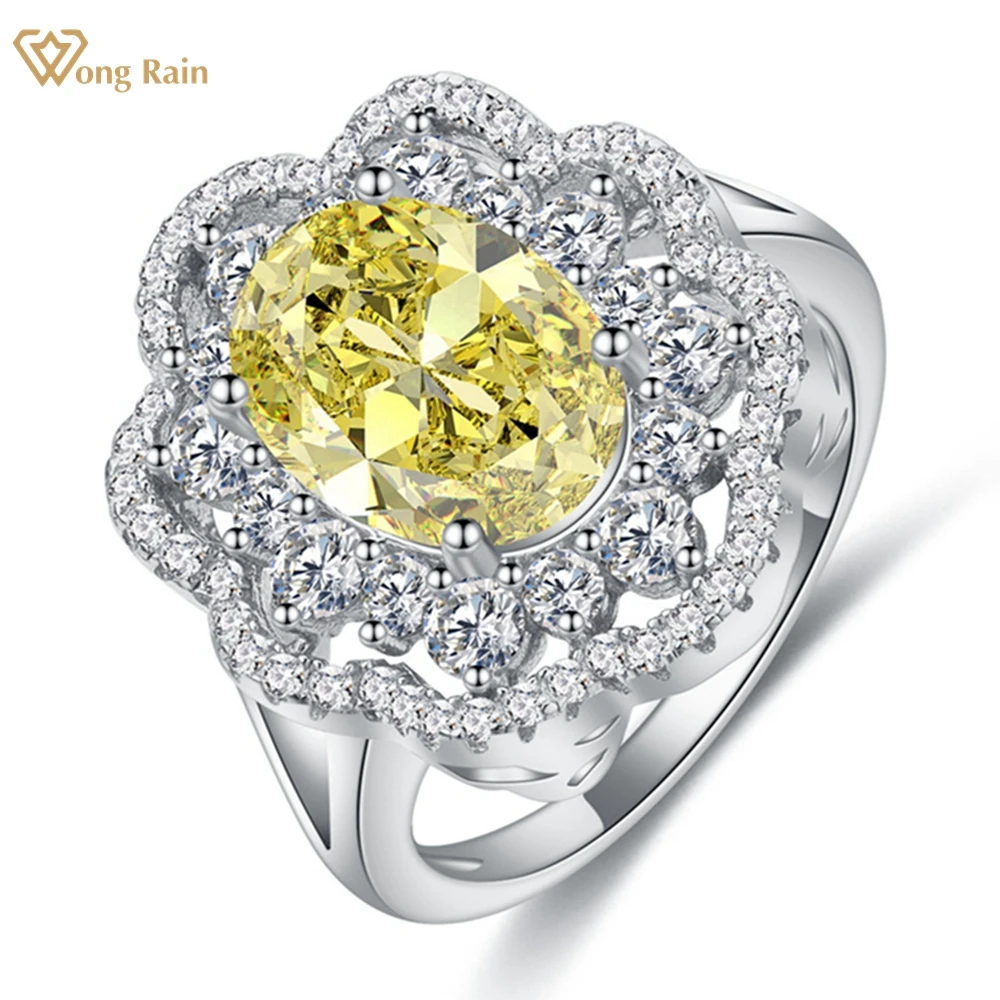 Wong Rain 100% 925 Sterling Silver Oval Cut 5.5 CT Citrine Gemstone Flower Ring For Women Jewelry Engagement Gifts Wholesale
Wong Rain 100% 925 Sterling Silver Oval Cut 5.5 CT Citrine Gemstone Flower Ring For Women Jewelry Engagement Gifts Wholesale