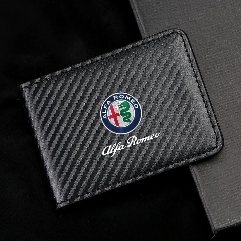 Carbon Fiber Car Driving Documents Protective Case Credit Card Case For Alfa Romeo giulia stelvio giulietta 159 147 156 166
Carbon Fiber Car Driving Documents Protective Case Credit Card Case For Alfa Romeo giulia stelvio giulietta 159 147 156 166