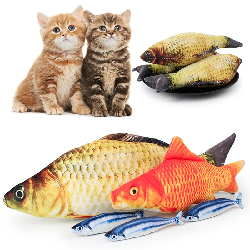 

Pet Fish Toy Soft Plush Toy Fish Cat 3D Simulation Dancing Wiggle Interaction Supplies Favors Cat Pet Chewing Toy Pet Chew Toys
