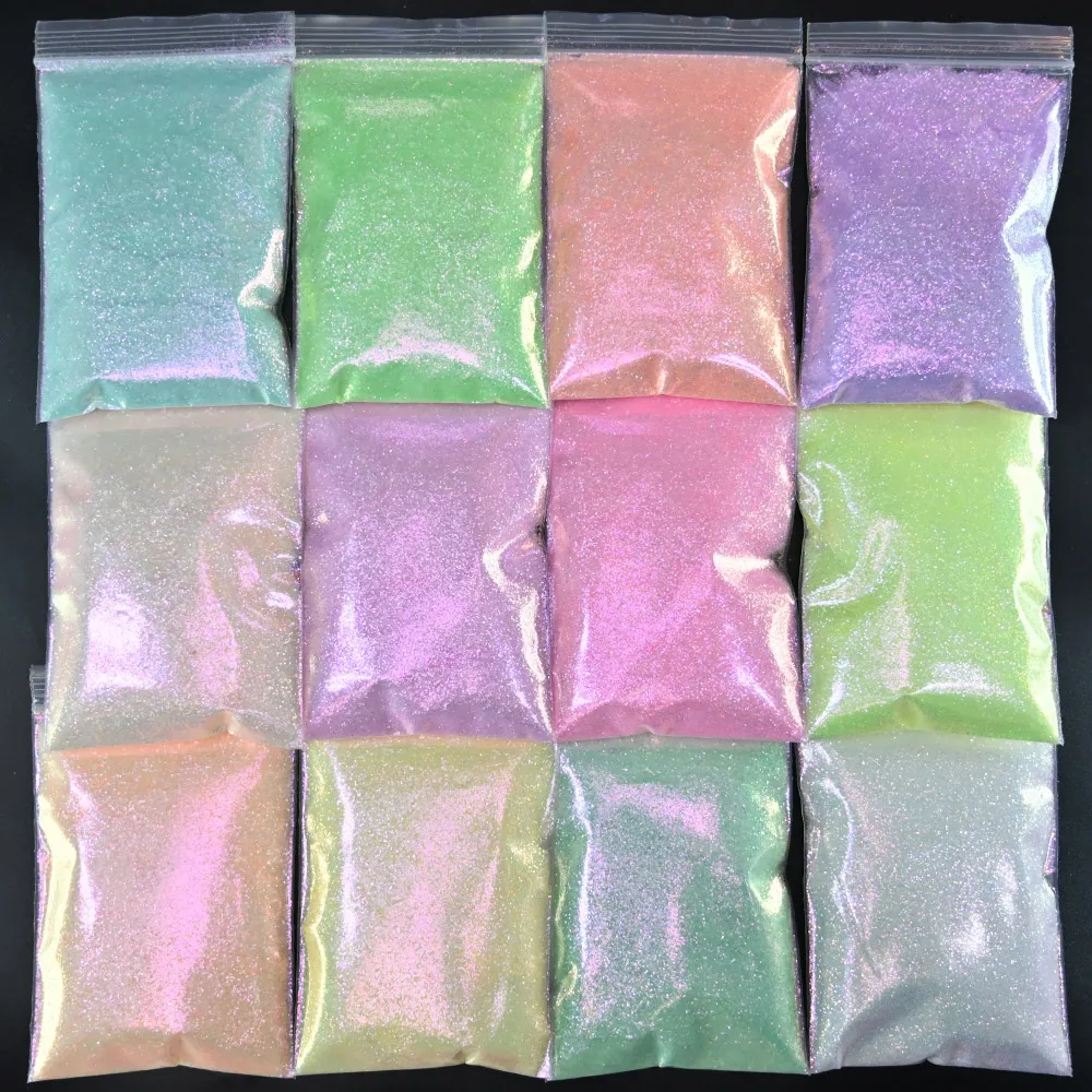 

50g/Bag AB Iridescent Nail Art Glitter 0.4mm Ultra-thin Mixed Hexagon Sequins Chunky Mermaid Paillette Manicure Spangle Decor A3