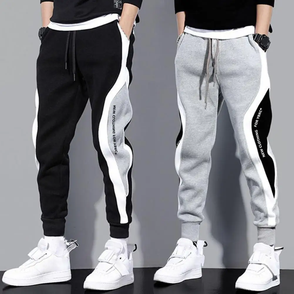 Vintage Pants For Men Joggers Color Block Elastic Waist Thicken Plush Lining Autumn Windproof Ankle Tied Sweatpants for Sports
Vintage Pants For Men Joggers Color Block Elastic Waist Thicken Plush Lining Autumn Windproof Ankle Tied Sweatpants for Sports