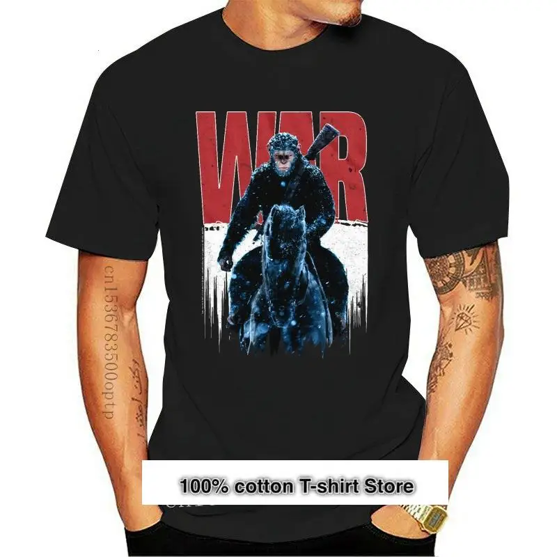 Camiseta oficial para hombre, ropa para hombre, planeta de los Apes WAR, Caesar a caballo
Camiseta oficial para hombre, ropa para hombre, planeta de los Apes WAR, Caesar a caballo