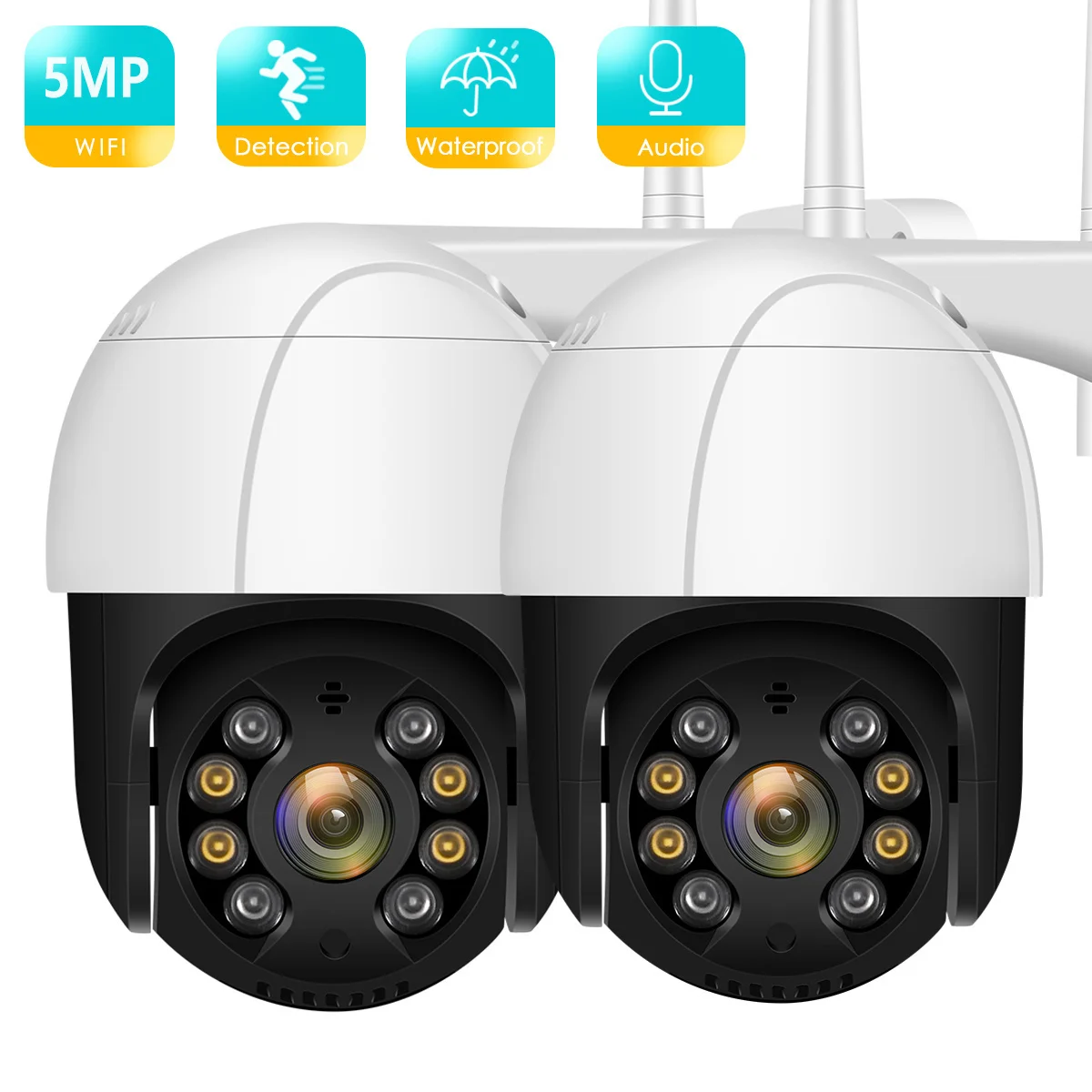 5MP PTZ Wi-Fi Camera Artificial Intelligence Human Motion Detection Waterproof CCTV Ip Camera 2-Way Audio IR Night Vision Best
5MP PTZ Wi-Fi Camera Artificial Intelligence Human Motion Detection Waterproof CCTV Ip Camera 2-Way Audio IR Night Vision Best