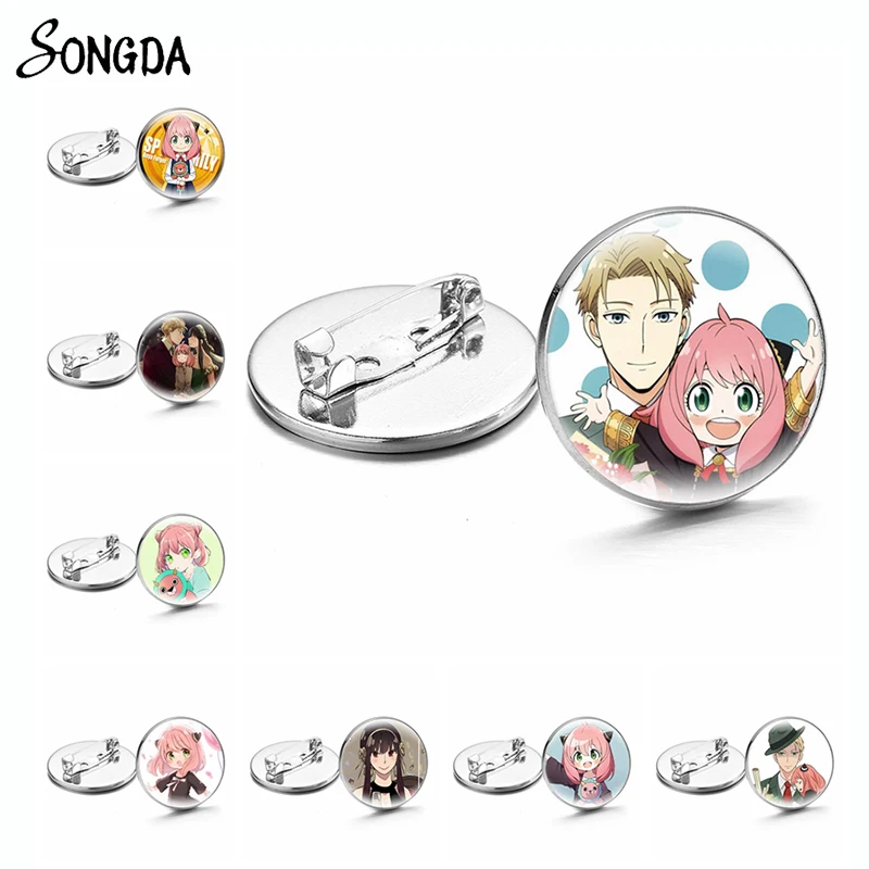 

Anime SPY×FAMILY Brooch Badges Cute Twilight Yor Forger Anya Forger Cartoon Figures Lapel Pins Brooches Glass Otaku Jewelry New