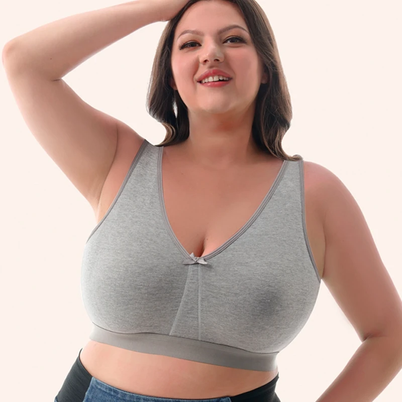 No Rims No Sponge Sexy Bow Bra Wire Free 95% Cotton Comfortable Full Cup Thin Plus Size 120EF 52EF Bras For Women Bralette
No Rims No Sponge Sexy Bow Bra Wire Free 95% Cotton Comfortable Full Cup Thin Plus Size 120EF 52EF Bras For Women Bralette