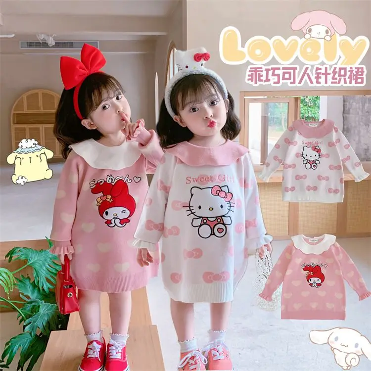 Anime Kawaii Sanrio Hello Kitty New Cute Cartoon Girls Sweater Dress Autumn Winter Dress Y2K Fashion Princess Dress Gifts Kids
Anime Kawaii Sanrio Hello Kitty New Cute Cartoon Girls Sweater Dress Autumn Winter Dress Y2K Fashion Princess Dress Gifts Kids