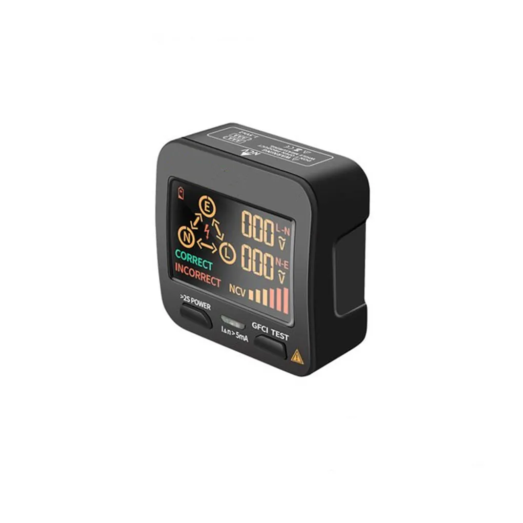 40Khz-1Khz LCD Screen Digital Socket Tester Portable Polarity Check Detector Electrician Battery Powered US Plug
40Khz-1Khz LCD Screen Digital Socket Tester Portable Polarity Check Detector Electrician Battery Powered US Plug