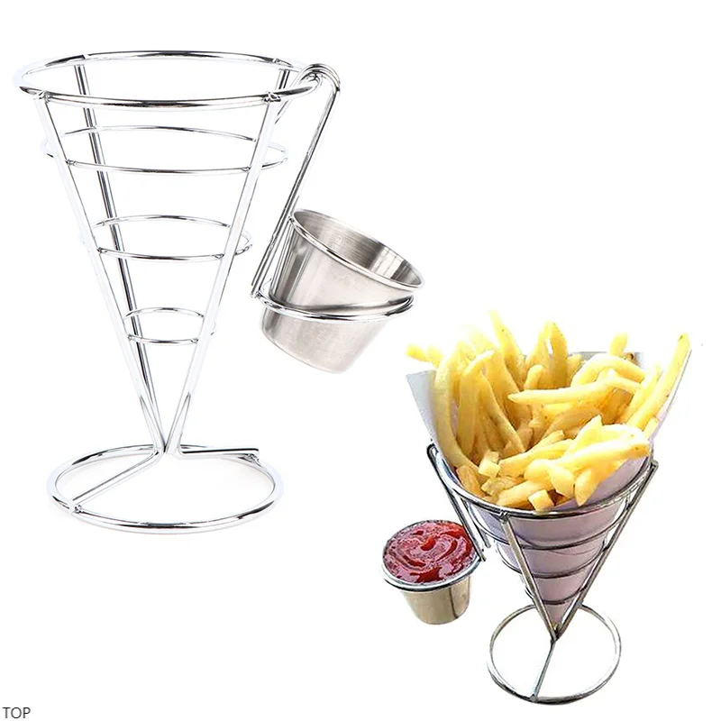 1 Set Stainless Steel French Fry Stand Cone Basket Holder for Fries Fish and Chips and Appetizers Kitchen Accessories Organizer
1 Set Stainless Steel French Fry Stand Cone Basket Holder for Fries Fish and Chips and Appetizers Kitchen Accessories Organizer
