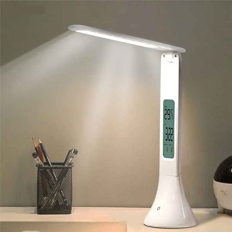 LED table Lamp Foldable Dimmable Touch Rechargeable desk Lamp colorful with Calendar Temperature Alarm Clock night mood lights
LED table Lamp Foldable Dimmable Touch Rechargeable desk Lamp colorful with Calendar Temperature Alarm Clock night mood lights